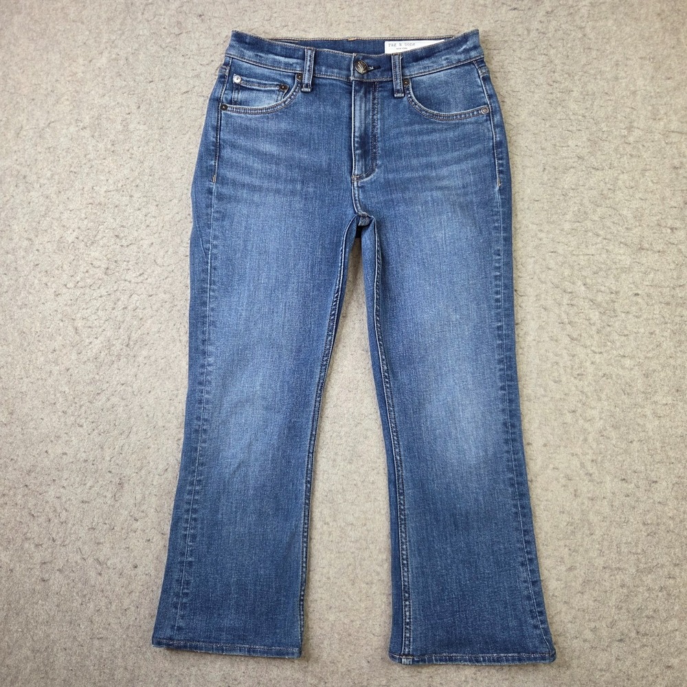 Rag & Bone Jeans Womens 25 Peyton Mid-Rise Bootcut Medium Blue Wash Stretch